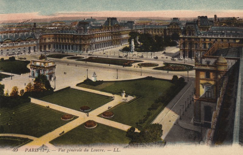 Párizs, Vue generale du Louvre alkotó: French Photographer