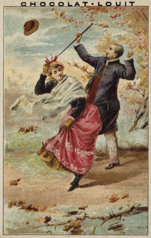 Séta egy szeles napon alkotó: French School