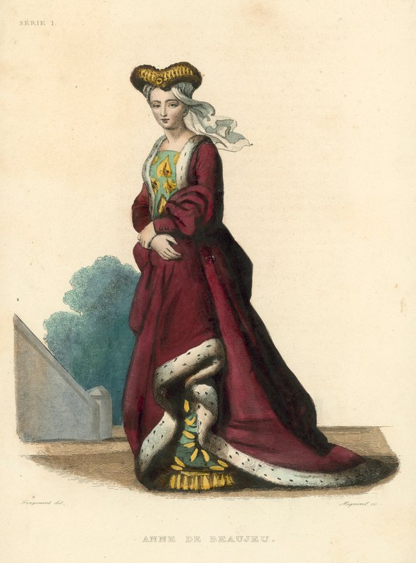 Anne de Beaujeu (színes metszet) alkotó: French School