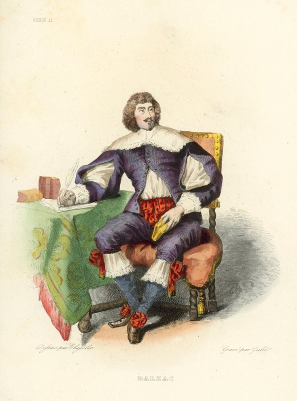 Balzac (színes metszet) alkotó: French School