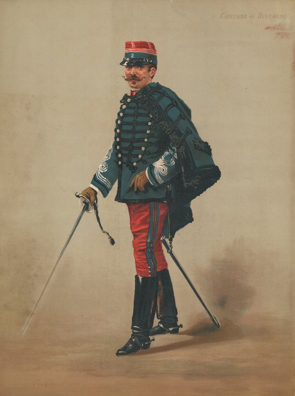 Huszárok kapitánya alkotó: French School