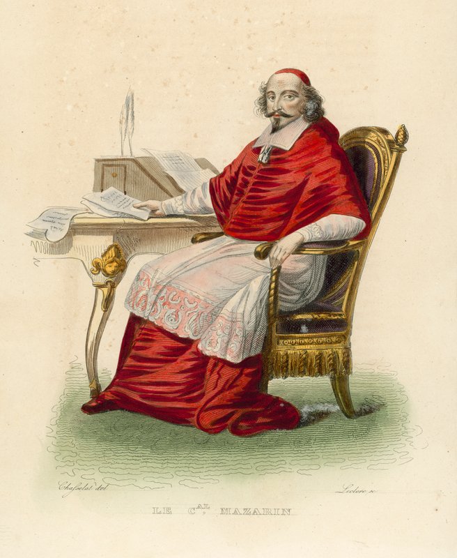 Mazarin bíboros (színes metszet) alkotó: French School