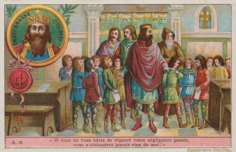Nagy Károly, a Karoling Birodalom alapítója (768-814) alkotó: French School