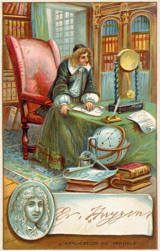 Christiaan Huygens, holland matematikus és tudós (chromolitho) alkotó: French School