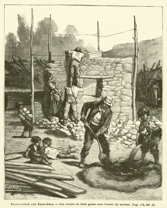 Gyarmatosítás az Egyesült Államokban (metszet) alkotó: French School