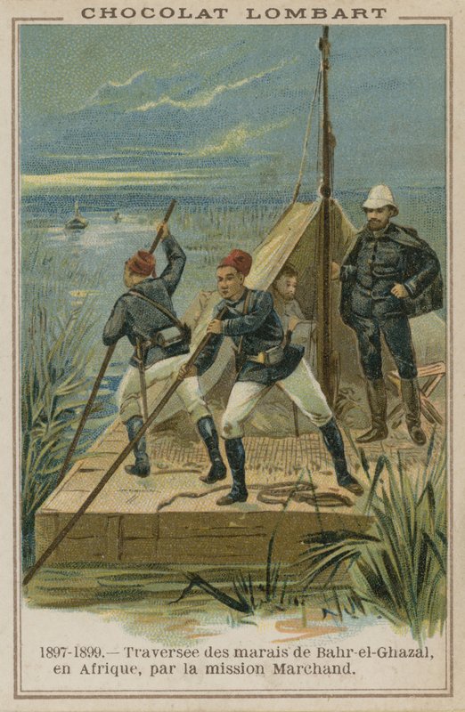 Átkelés a Bahr-el-Ghazal mocsarain Afrikában alkotó: French School
