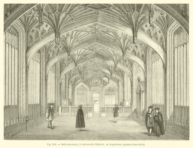 Divinity School, Bodleian Library, Oxford (metszet) alkotó: French School