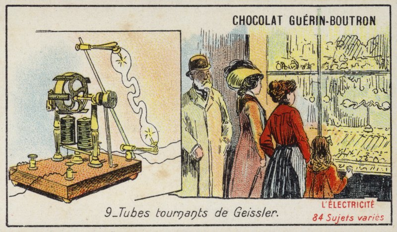 Geissler csövek (chromolitho) alkotó: French School