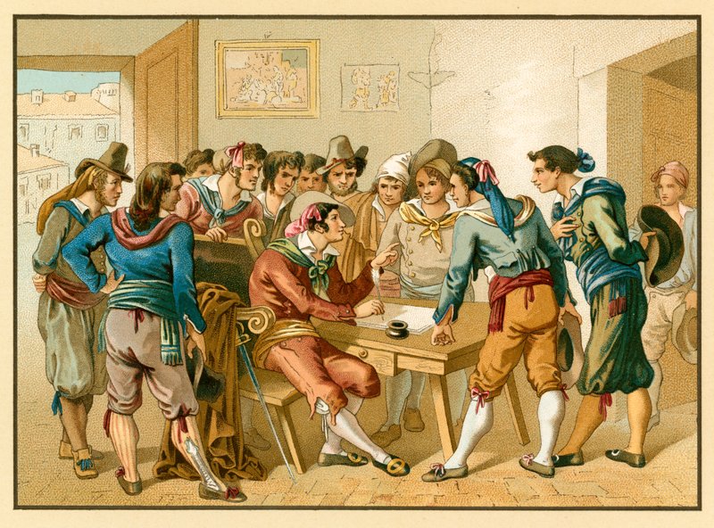 Olaszország jelmez alkotó: French School
