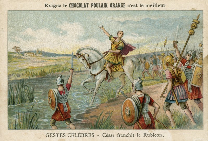 Julius Caesar átkel a Rubiconon, ie 49 alkotó: French School