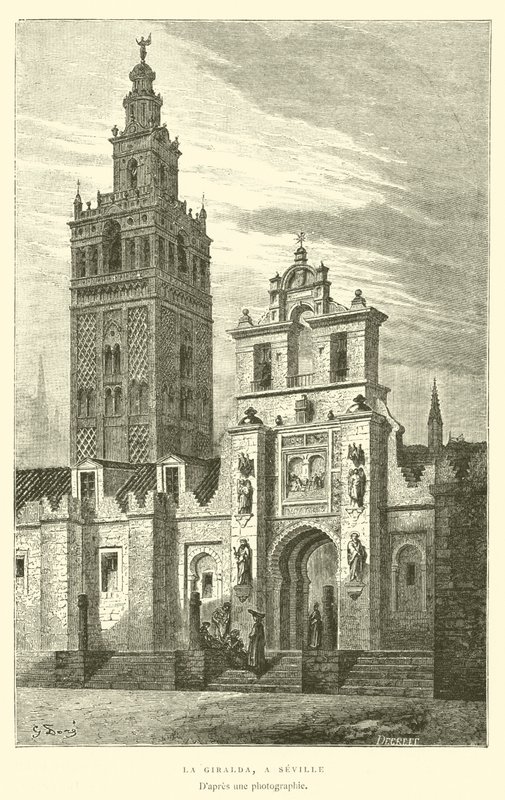 La Giralda, Sevilla (metszet) alkotó: French School