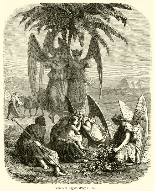 Repülés Egyiptomba (metszet) alkotó: French School
