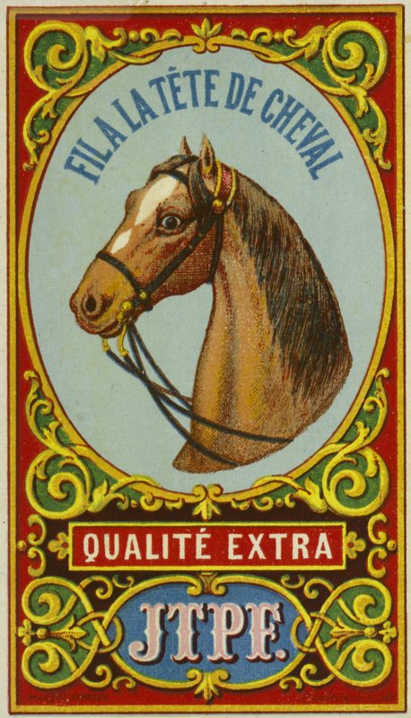 Címke a lófej cérnához alkotó: French School