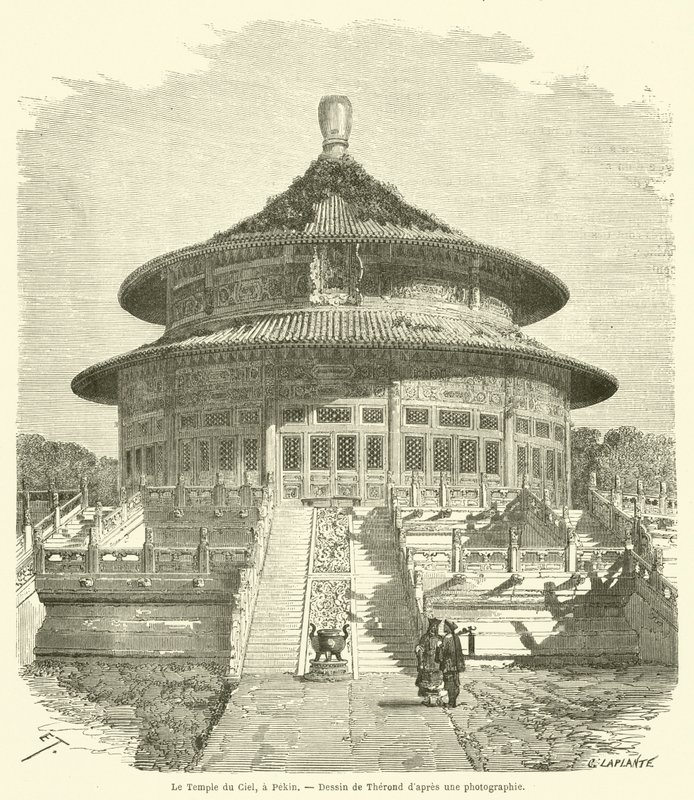 A mennyország temploma, Peking (metszet) alkotó: French School