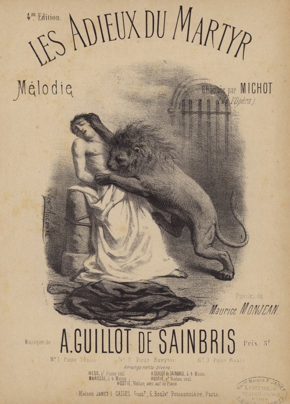 A mártír búcsúja alkotó: French School