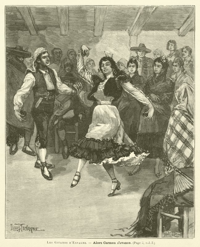 A spanyol Gitanók (metszet) alkotó: French School