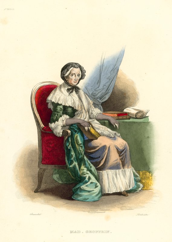 Madame Geoffrin (színes metszet) alkotó: French School