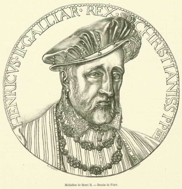 Medallion de Henri II (metszet) alkotó: French School