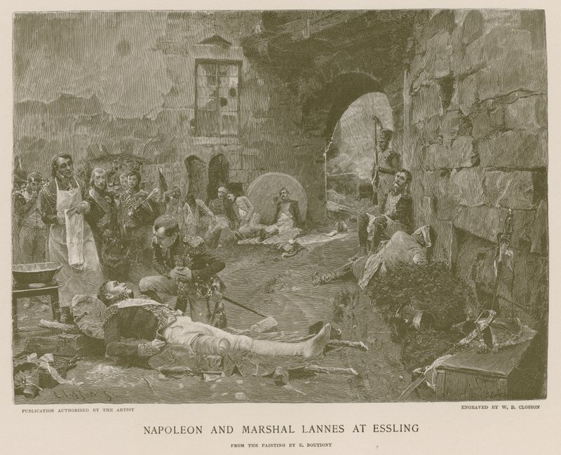 Napóleon és Lannes marsall Esslingben alkotó: French School