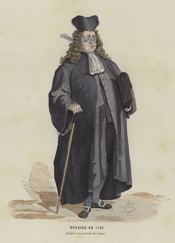 közjegyző, 1725 alkotó: French School