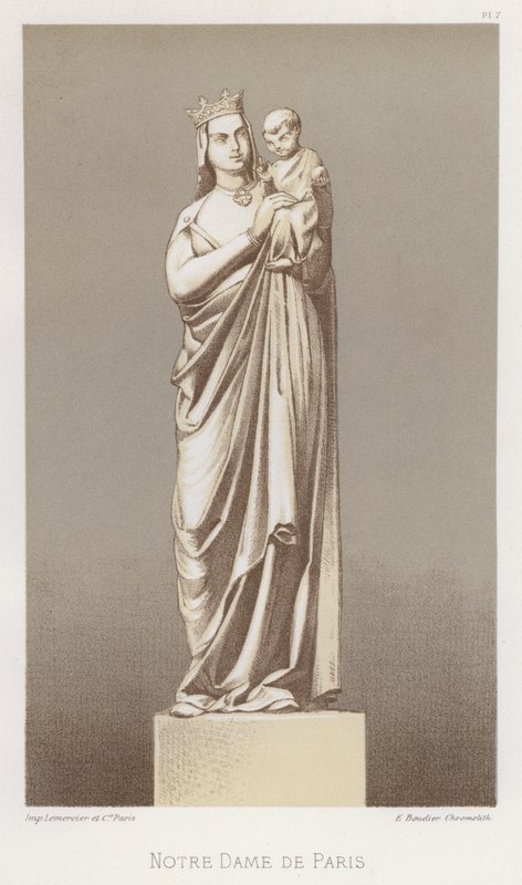 Notre Dame de Paris (színes litho) alkotó: French School