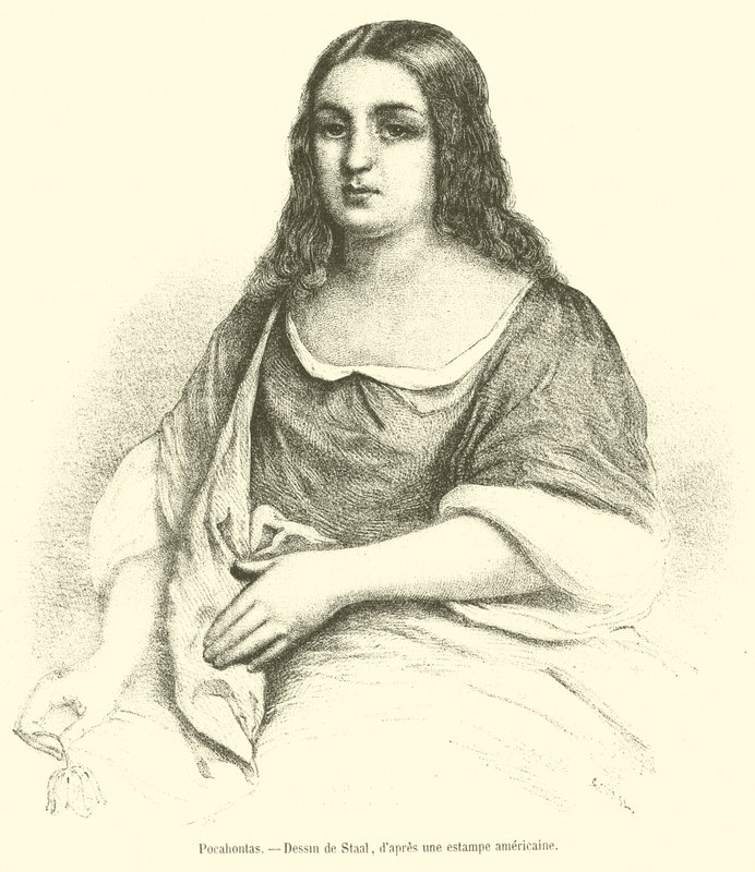 Pocahontas (metszet) alkotó: French School