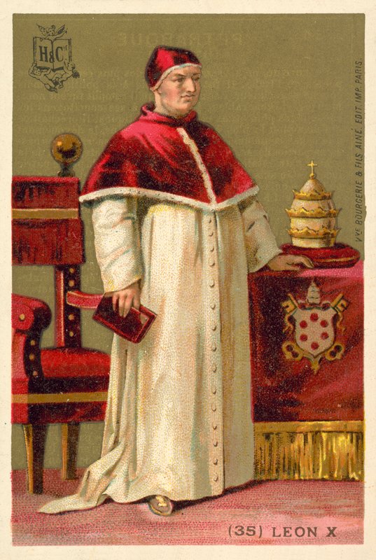 X. Leó pápa (chromolitho) alkotó: French School