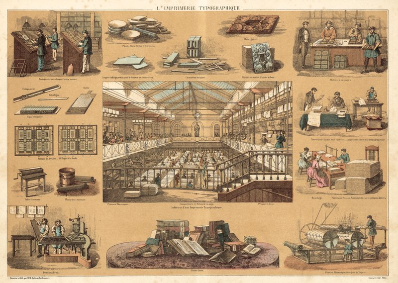 Nyomtatás (színes litho) alkotó: French School