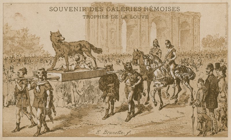 A Farkas Trófeáját vivő felvonulás alkotó: French School