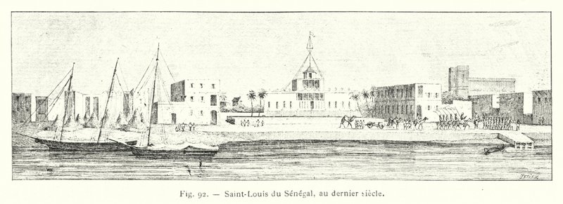Szenegáli Saint-Louis, a múlt században (metszet) alkotó: French School