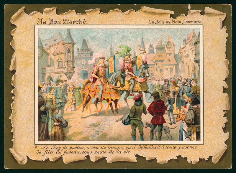 Jelenet a Csipkerózsikából (chromolitho) alkotó: French School