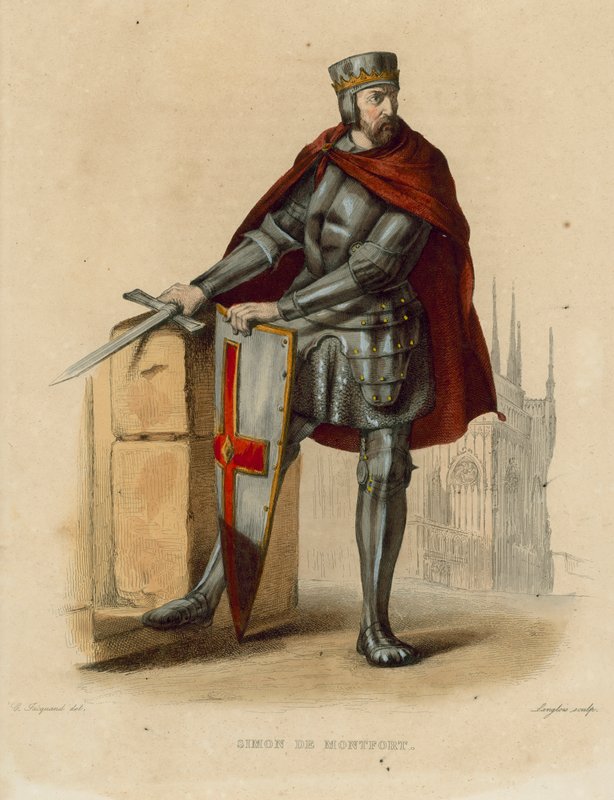 Simon de Montfort (színes metszet) alkotó: French School