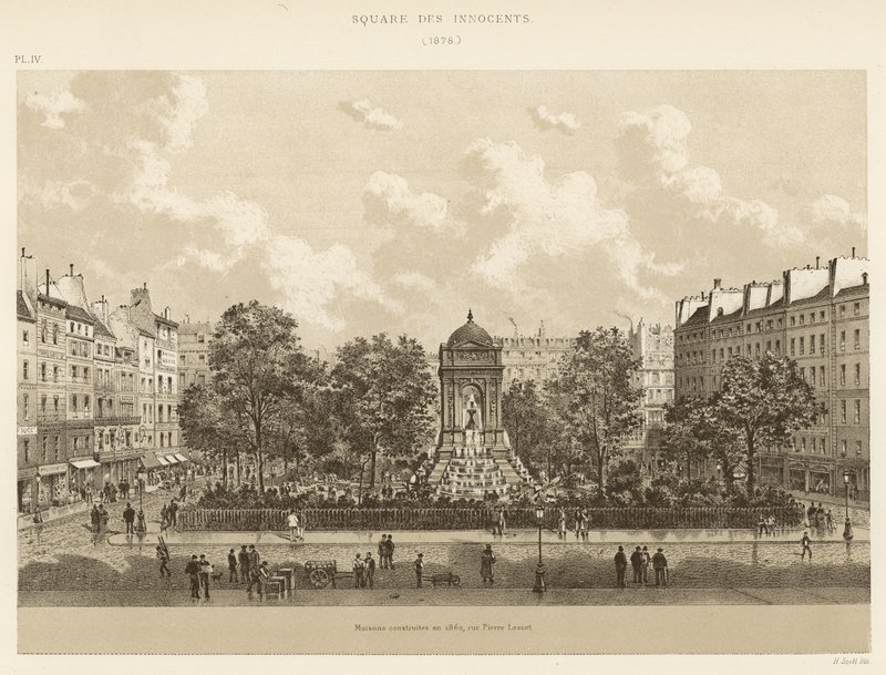 Az Innocents tér, 1878 alkotó: French School