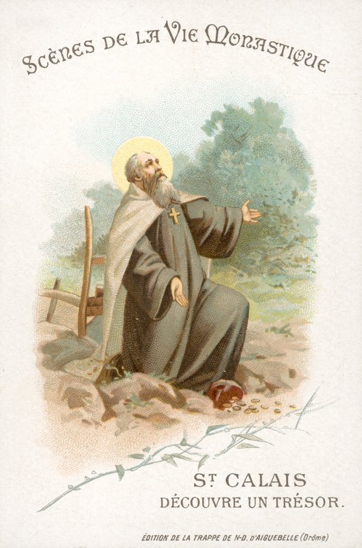 St Calais kincset fedez fel (chromolitho) alkotó: French School