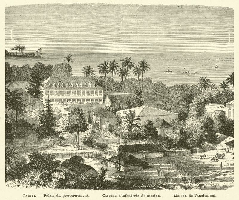 Tahiti (metszet) alkotó: French School