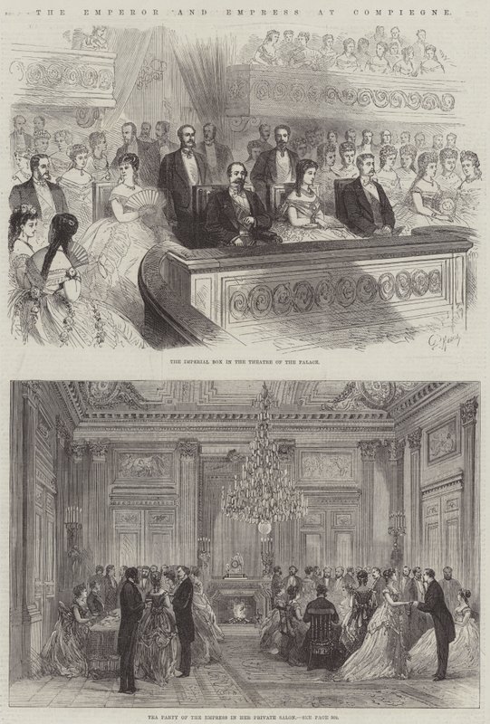 A császár és császárné Compiegne-ben alkotó: French School