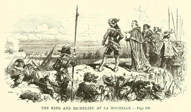 A király és Richelieu La Rochelle-ben alkotó: French School