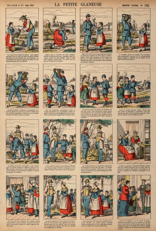 The Little Gleaner (színes metszet) alkotó: French School