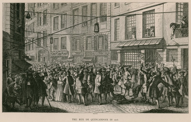 A Rue de Quincampoix 1718-ban alkotó: French School