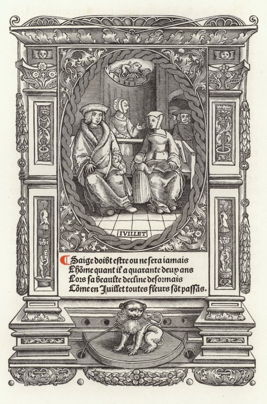 Az ember tizenkét kora: július (litho) alkotó: French School