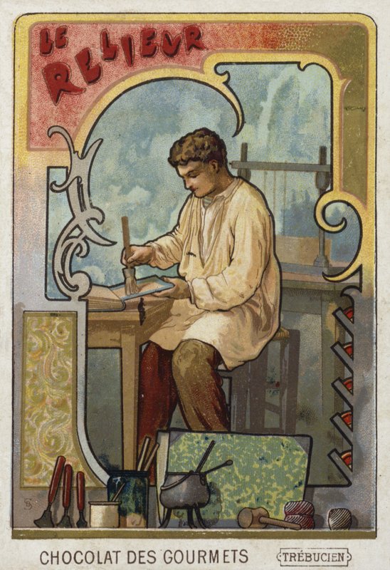 A könyvkötő alkotó: French School