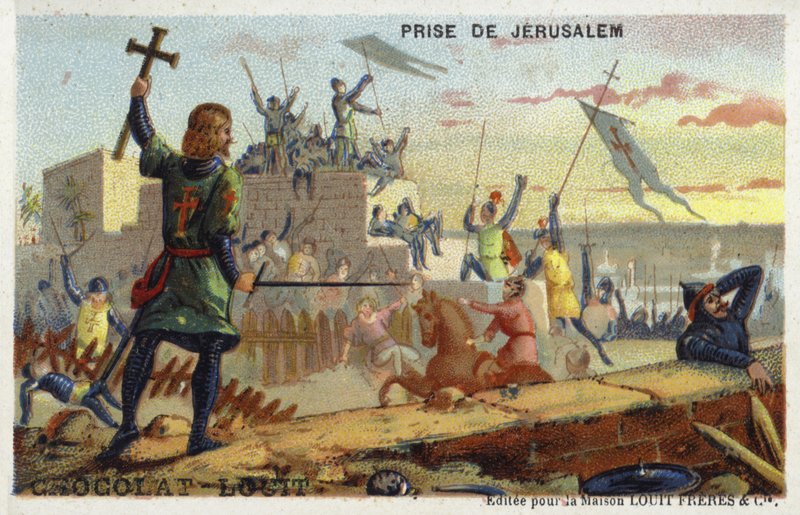 Jeruzsálem elfoglalása, első keresztes hadjárat, 1099 alkotó: French School