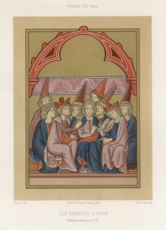 Ádám gyermekei (chromolitho) alkotó: French School