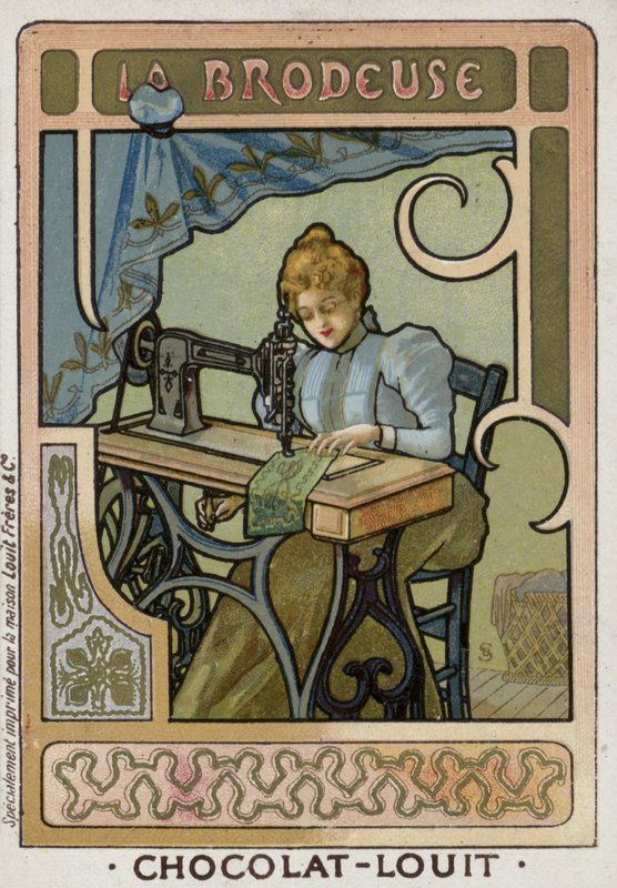 A hímző alkotó: French School