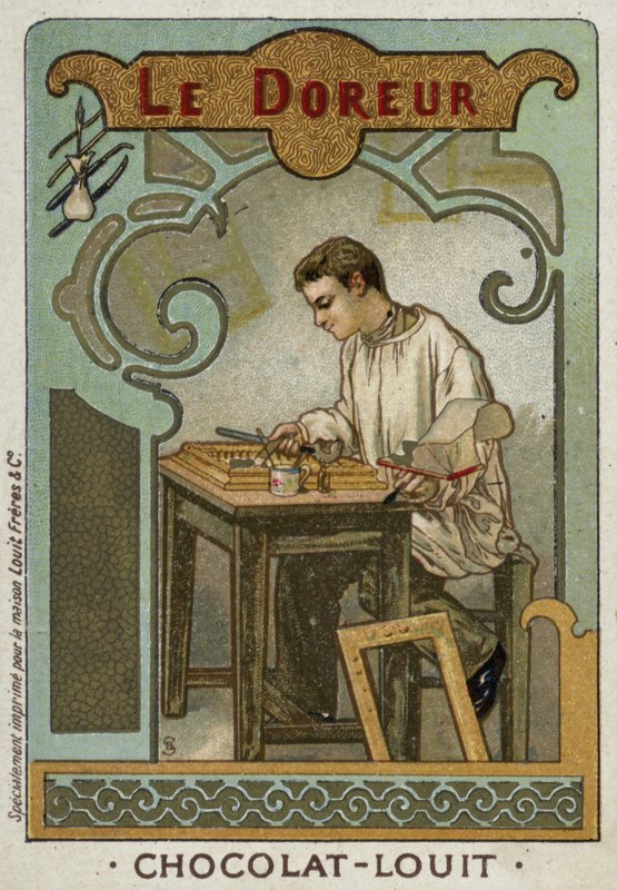 Az aranyozó alkotó: French School