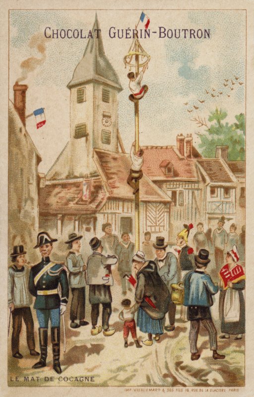 A zsíros pólus (chromolitho) alkotó: French School