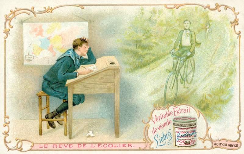 Az iskolásfiú álma (chromolitho) alkotó: French School