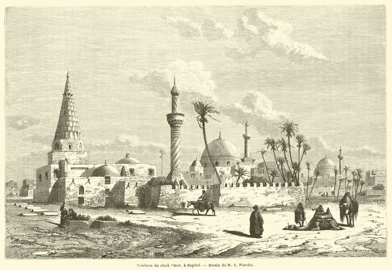 Omar sejk sírja, Bagdadban (metszet) alkotó: French School