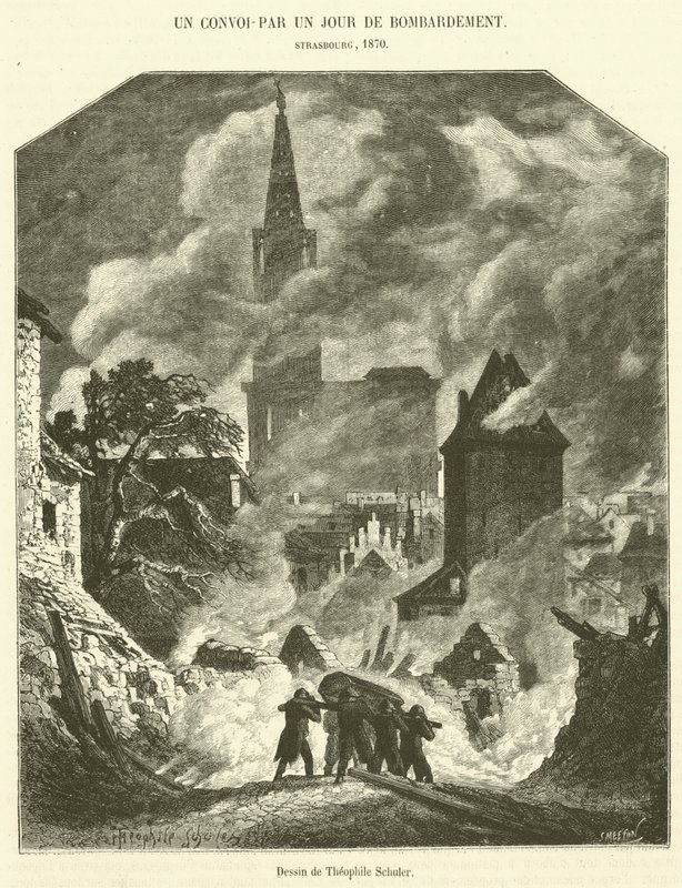 Egy konvoj – A bombázás napja (metszet) alkotó: French School