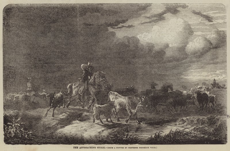 A közeledő vihar alkotó: Friedrich Johann Voltz